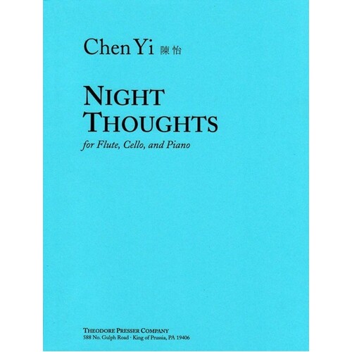 Chen Yi - Night Thoughts Flute/Cello/Piano (Music Score/Parts)