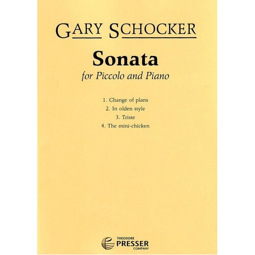 Schocker - Sonata For Piccolo And Piano (Softcover Book)