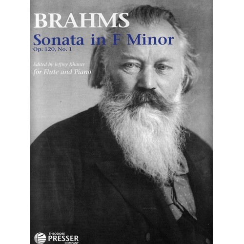 Brahms - Sonata F Min Op 120 No 1 Flute/Piano Ed Khaner (Softcover Book)