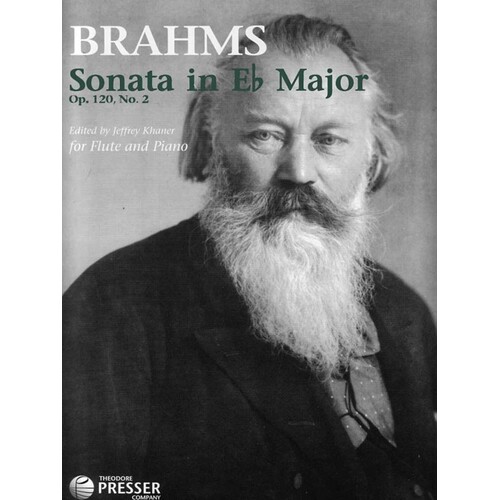 Brahms - Sonata E Flat Maj Op 120 No 2 Flute/Piano Ed Khaner (Softcover Book)