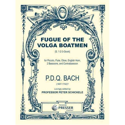 Pdq Bach - Fugue Of The Volga Boatmen Woodwind Ensemble (Music Score/Parts)