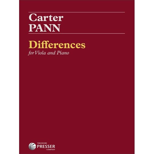 Pann - Differences Viola Or Cello/Piano (Softcover Book)