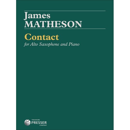 Matheson - Contact For Alto Sax/Piano (Softcover Book)