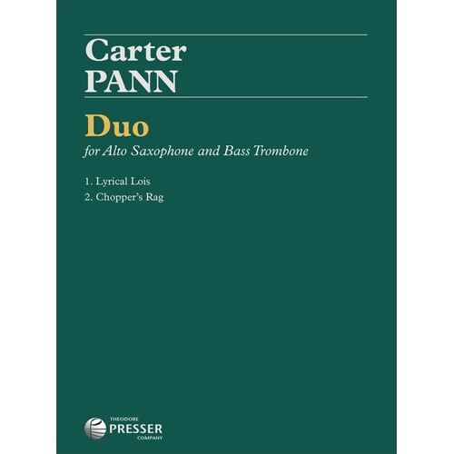 Pann - Duo For Alto Sax/Bass Trombone (Softcover Book)