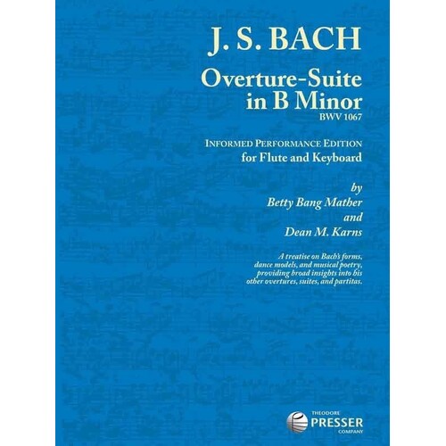 Bach - Overture Suite B Min Bwv 1067 Flute/Piano (Softcover Book)