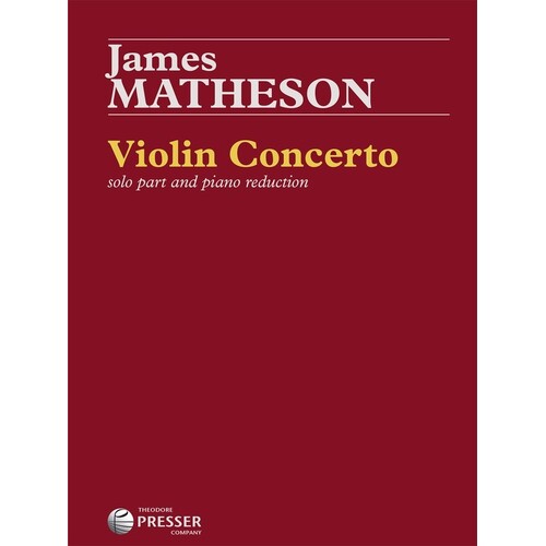 Matheson - Concerto Violin/Piano (Softcover Book)