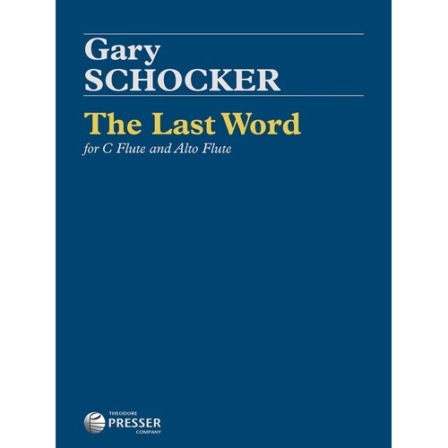 Schocker - The Last Word For Flute and Alto Flute (Softcover Book)