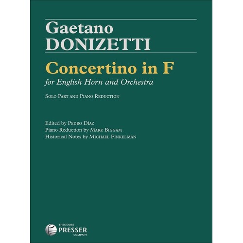 Donizetti - Concertino In F Cor Anglais/Piano (Softcover Book)
