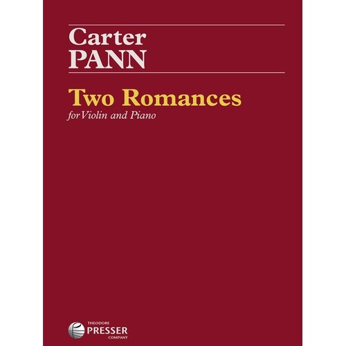Pann - Two Romances Violin/Piano (Softcover Book)