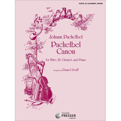 Pachelbel Canon Flute/Clarinet/Piano (Music Score/Parts)