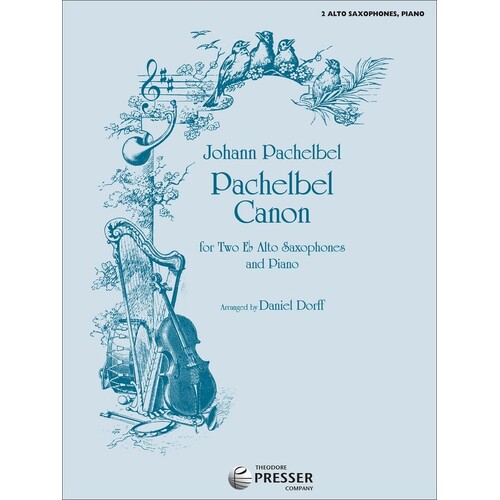 Pachelbel Canon Ato Sax Duet/Piano (Music Score/Parts)