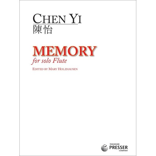 Chen Yi - Memory For Solo Flute (Softcover Book)