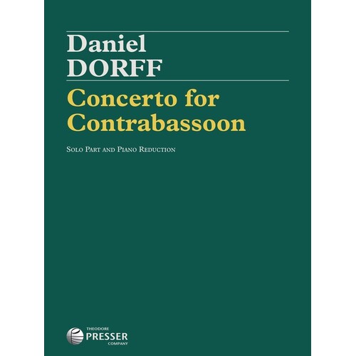 Dorff - Concerto For Contrabassoon (Softcover Book)