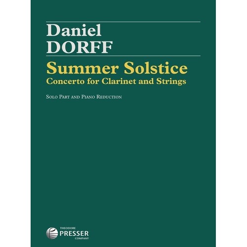 Dorff - Summer Solstice Clarinet/Piano (Softcover Book)