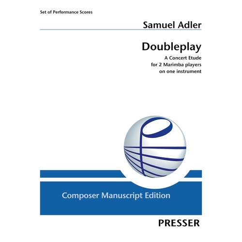 Adler - Doubleplay For 2 Players On 1 Marimba (Pod) Softcover Book (Marimba)