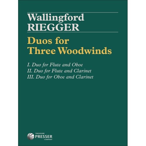 Riegger - Duos For 3 Woodwinds (Set of Parts)