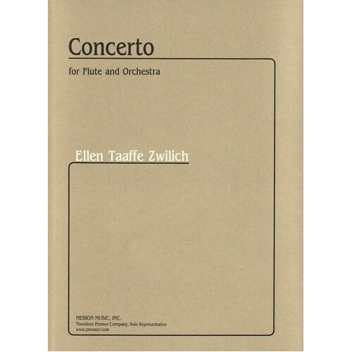 Zwilich - Concerto For Flute/Piano (Softcover Book)