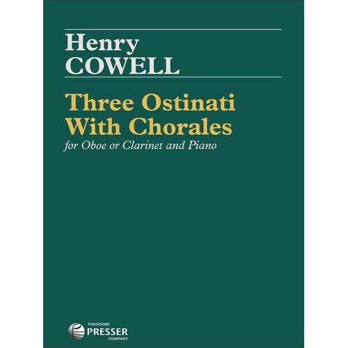 Cowell - 3 Ostinati For Oboe Solo (Softcover Book)