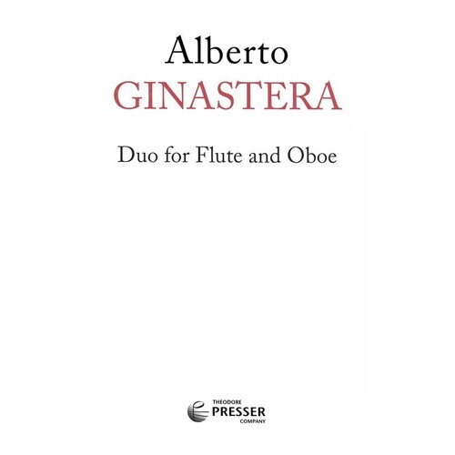 Ginastera - Duo For Flute And Oboe (Softcover Book)