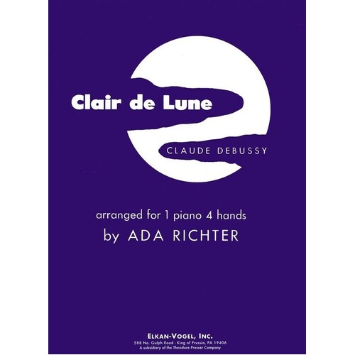 Debussy - Clair De Lune Piano Duet Arr Richter (Softcover Book)