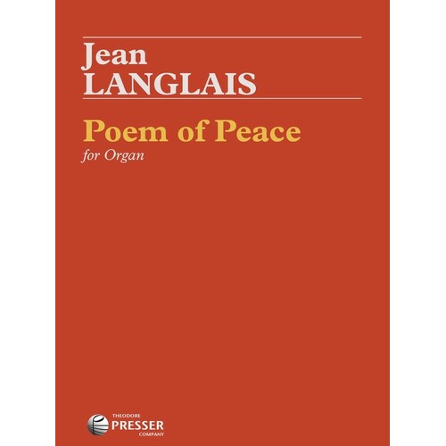 Langlais - Poem Of Peace For Organ (Softcover Book)