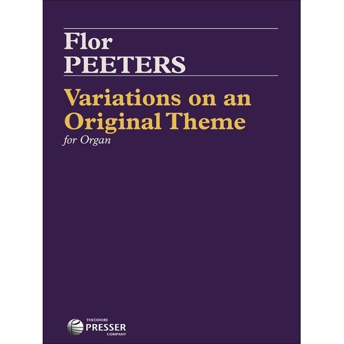 Peeters - Variations On An Original Theme For Organ (Softcover Book)