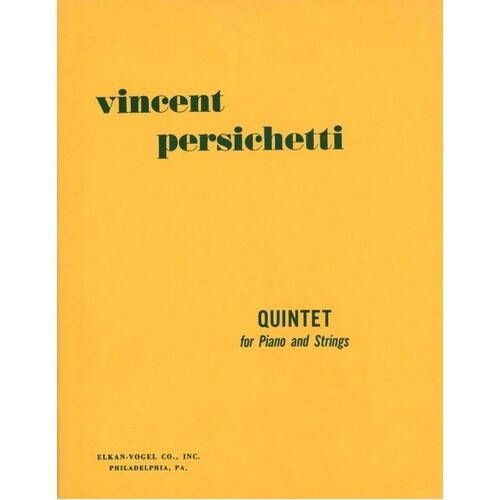Persichetti - Quintet For Piano And Strings (Music Score/Parts)