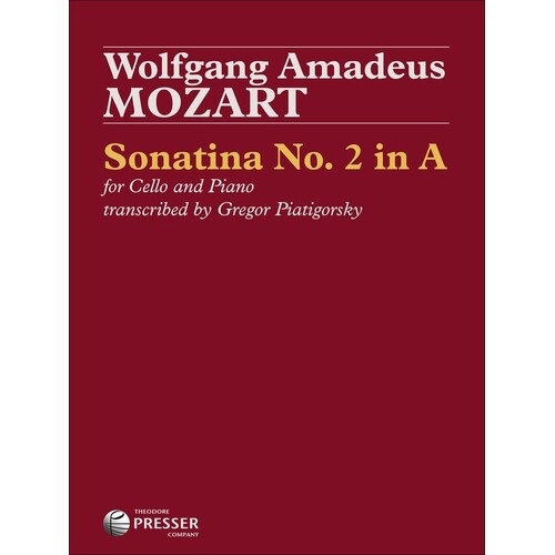 Mozart - Sonatina No 2 A Major Cello/Piano (Softcover Book)