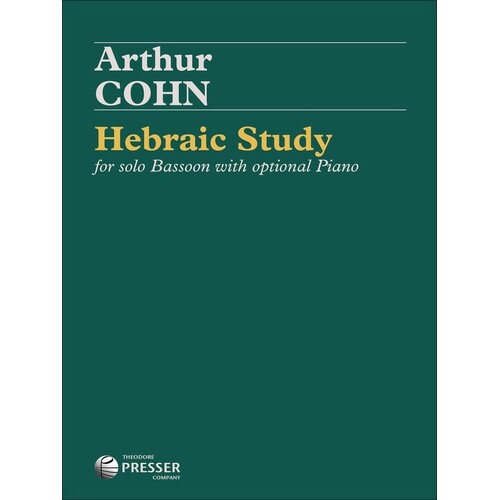 Cohn - Hebraic Study Solo Bassoon Or Piano (Softcover Book)