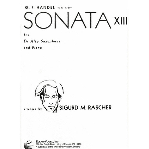 Sonata No 13 Ed Rascher Alto Sax/Piano 