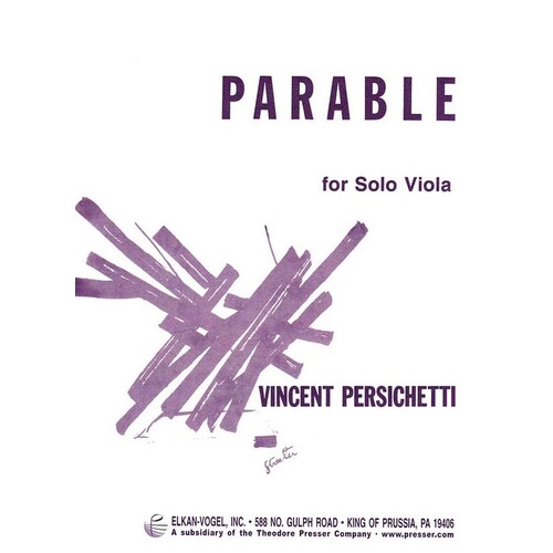 Parable No 16 Viola Solo Op 130 