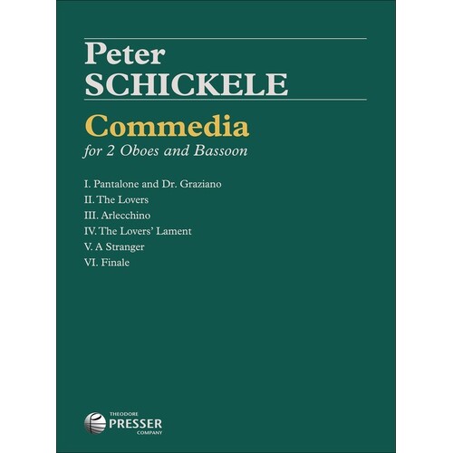 Schickele - Commedia For 2 Oboes/Bassoon (Music Score/Parts)