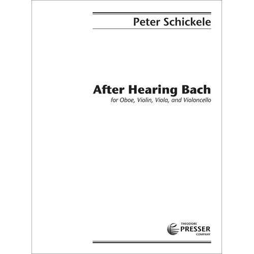 Schickele - After Hearing Bach (Music Score/Parts)
