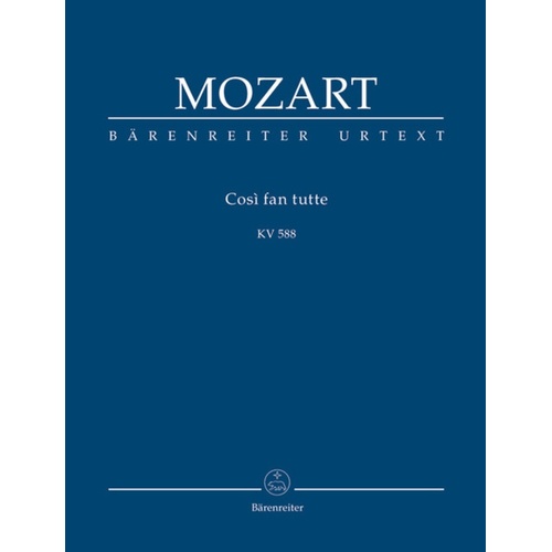 Cosi Fan Tutte Comp K 588 Urtext