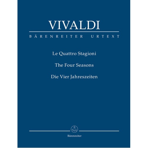 Vivaldi The Four Seasons Study Score for Orchestra 95 Pages Urtext Edition