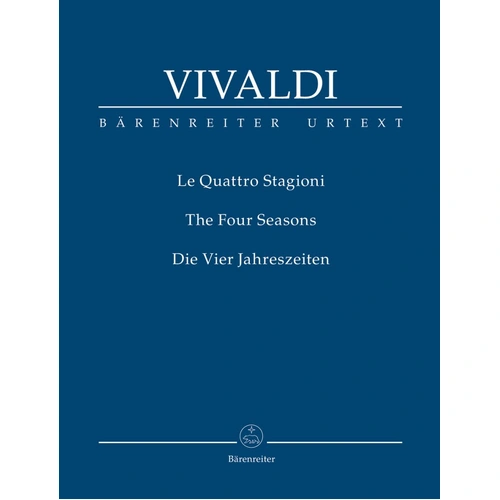Vivaldi - The Four Seasons Study Score, Orchestral Format, 95 Pages, Urtext Edition, Publisher: Barenreiter