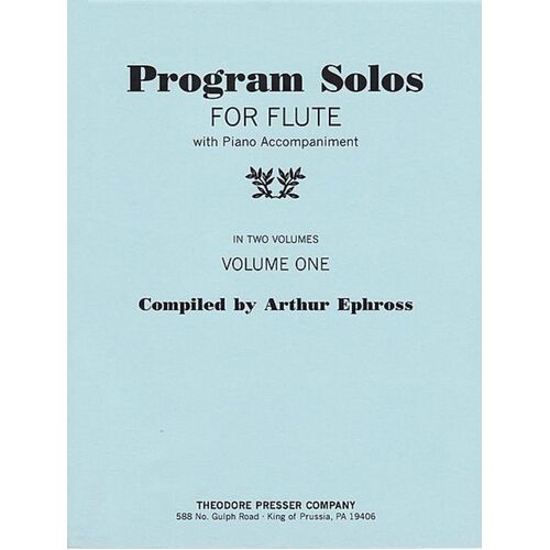 Program Solos Book 1 Ed Ephross Flute Piano 