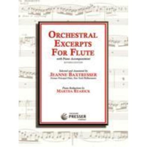 Orchestral Excerpts Flute Piano Baxtresser and Rearick (Softcover Book)