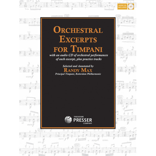 Orchestral Excerpts For Timpani Ed Max Book/CD 