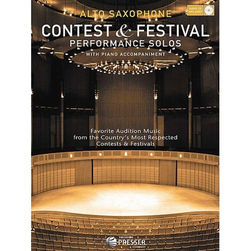 Contest And Festival Solos Alto Sax Book/CD 