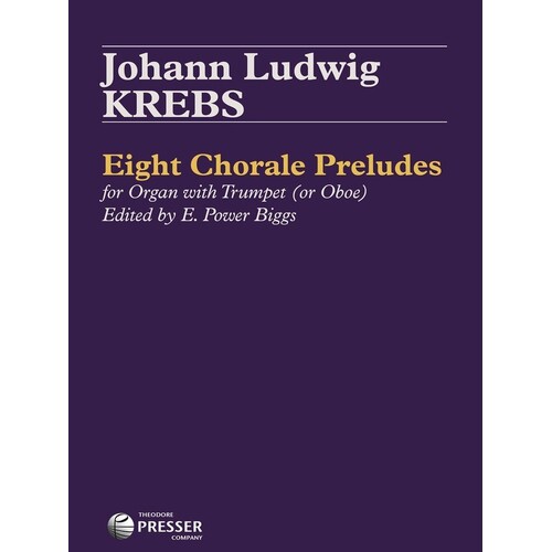 Krebs - Eight Chorale Preludes Organ/Trumpet (Oboe) (Softcover Book)