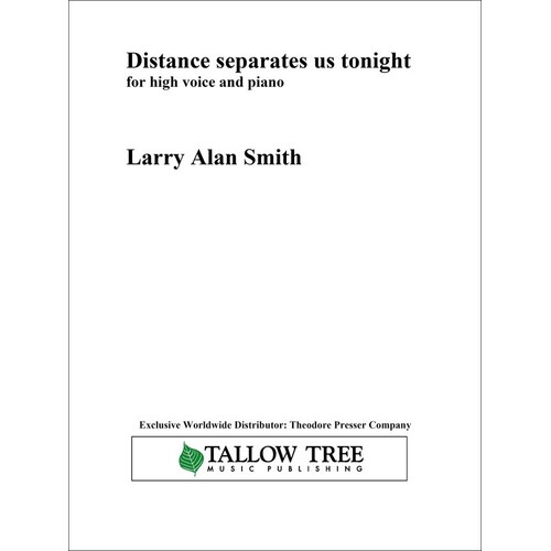 Distance Separates Us Tonight High Voice (Sheet Music)