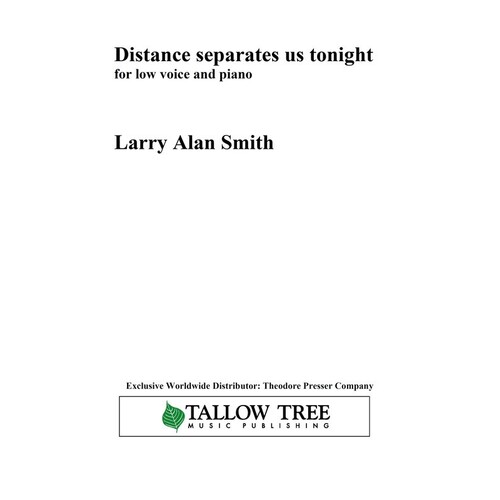 Distance Separates Us Tonight Low Voice (Sheet Music)