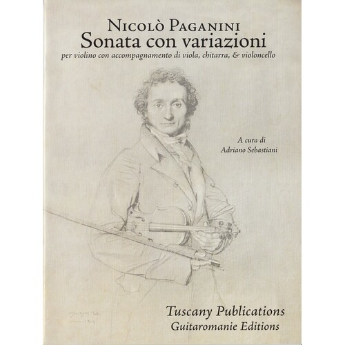 Paganini - Sonata Con Variazioni Violin/Viola/Guitar/Cello (Music Score/Parts)