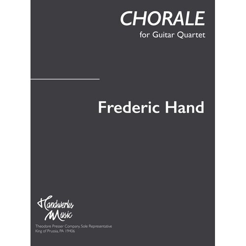 Hand - Chorale For Guitar Quartet (Music Score/Parts)