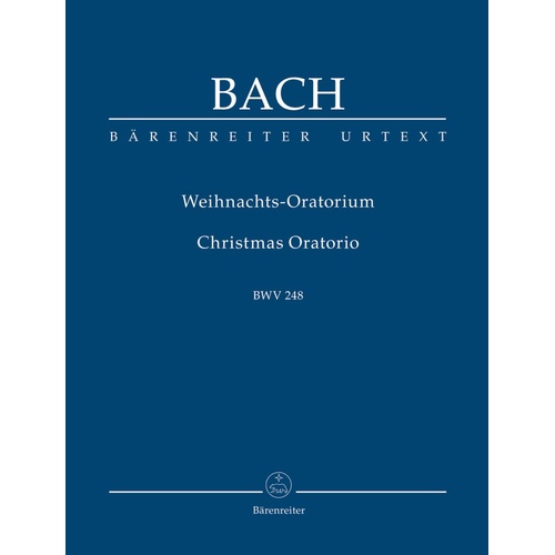 Bach Christmas Oratorio BWV 248 Study Score, Barenreiter, 321 Pages, Urtext Series