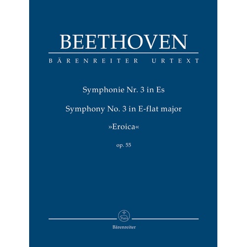 Symphony No. 3 Op. 55 E Flat Eroica Urtext Study Score by Beethoven