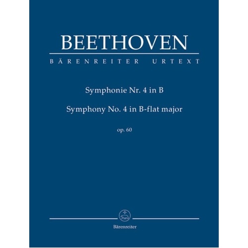 Symphony No 4 Op 60 B Flat Urtext Edition