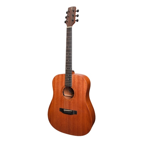 Timberidge 'Messenger Series' All Solid Mahogany Acoustic-Electric Dreadnought Guitar (Natural Satin)