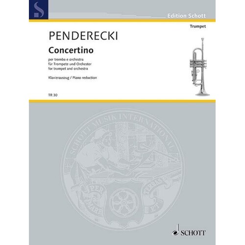 Penderecki - Concertino Trumpet/Piano (Softcover Book)